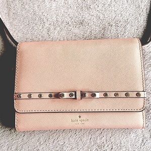 KATE SPADE New Laurel Way Crossbody Wallet Clutch Bag Pink with removable strap